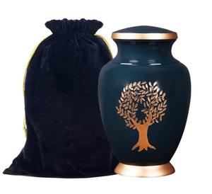 Urne commémorative pour adultes en laiton de qualité supérieure faite à la main Vase funéraire en métal gravé à couvercle sécurisé Vases en métal au meilleur prix - Product Image 4