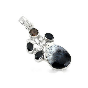 Dendrite Opal Gemstone 925 Solid Gemstone 925 Solid Sterling <b>Silver</b> Handmade Pendant Fashion Pendant for Women Bulk Supplier - Product Image 1