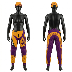 Pantalones de motocross para mujer, tela elástica de poliéster, diseño de panel verde camuflado, rodilla reforzada, logotipo personalizado por sublimación, pantalones de motocicleta - Product Image 5