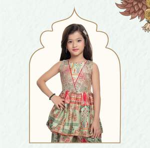 Readymade Kids Girls Dhoti Salwar Suit Party Wear Eid Indian Girls Designer Dress Indian Girls dress 2025 - Product Image 5