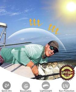 Profesional personalizado UPF 50 + Camisetas de pesca al aire libre con capucha de manga larga de secado rápido con función impermeable para adultos - Product Image 6