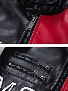 เสื้อแจ็คเก็ตหนังแท้ทรงสลิมฟิตสำหรับผู้ชาย ดีไซน์สไตล์ไบค์เกอร์ ระบายอากาศได้ดี เหมาะสำหรับฤดูหนาว สไตล์สตรีทแฟชั่น  สามารถปรับแต่งได้ - Product Image 4