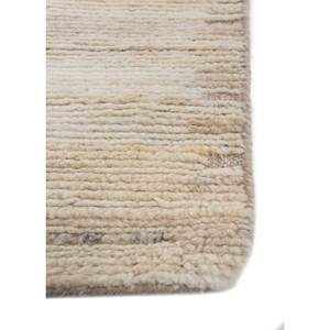 Tapis en laine afghane noué à la main, motif géométrique rectangulaire, style Tabriz, 9x12, couleur ivoire, pour entrée, couloir, usage domestique - Re-1452 - Product Image 4