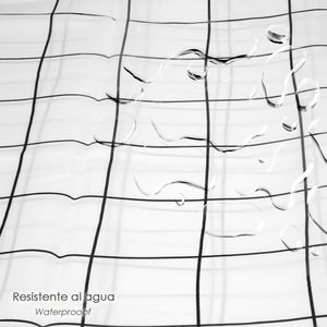 Tenda da doccia a quadretti 180x200 cm. Impermeabile - Product Image 5