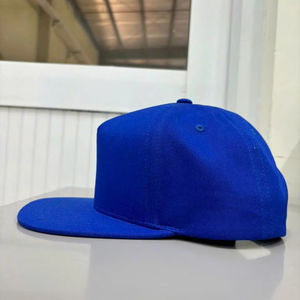 Casquette Snapback unie avec profil haut bleu à 5 panneaux, réglable pour les activités de plein air, logo personnalisé, Gorras Snapback Hats au Vietnam - Product Image 2