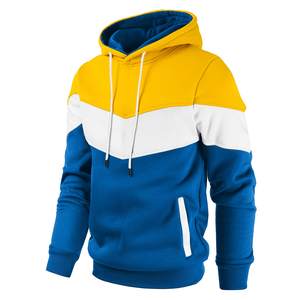 Sweat à capuche surdimensionné unisexe en coton épais et chaud Sweat-shirt à la mode avec bloc de couleurs Sweat-shirt à capuche et sweat-shirt pour hommes - Product Image 3