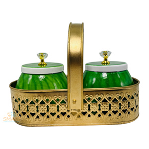 เหยือกผลไม้แห้งลายพิมพ์เหล็กพร้อมชุดตะกร้าของตกแต่งเทศกาลภาชนะบรรจุอาหารและของขวัญ - Product Image 4