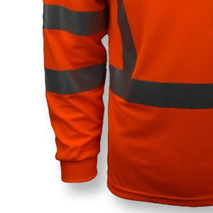 Stock de T-shirt de travail haute visibilité T-shirt polo de sécurité à manches longues réfléchissant quantité minimale de commande bas Chemise de sécurité à logo personnalisé - Product Image 4