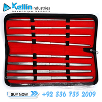 Set Dilator Rahim Pratt 8 Buah, Instrumen Bedah Ginekologi Lurus, Manual, Bersertifikat CE, Garansi 2 Tahun, Kelas I