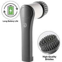 Brosse de nettoyage électrique OEM ODM avec logo personnalisé, brosse sans fil portative avec 3 têtes de brosse pour le nettoyage de la cuisine, de la salle de bain, de la maison et de la voiture