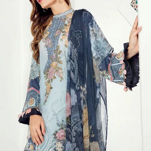 Vestido de lino de Invierno para mujer, traje de fiesta de verano con ropa India pakistaní Shalwar Kameez - Product Image 4