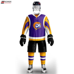 Ventes en gros de maillots de hockey sur glace de haute qualité avec logo personnalisé, nouveaux maillots pour adultes, service OEM Finlande, conception personnalisée, ensembles de vêtements uniformes, 100% - Product Image 5