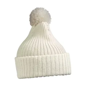 Casquette tricotée personnalisée avec pompon, accessoires de sport d'hiver, merchandising - Product Image 4