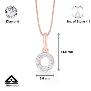 Collar con Colgante de Diamante Circular Brillante, Joyería Casual - Product Image 6