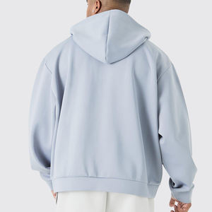 Hot Selling Custom Drawstring Zip-Up Hoodies Blank Plain Oversized Fleece Zip up Fit Boxy <b>Hoodie</b> High Quality Men's Hoodies - Product Image 5
