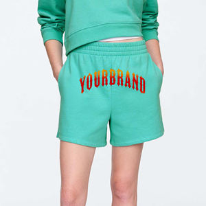 Nouveaux shorts 2025 arrivés pour femmes 100% coton 300GSM logo imprimé personnalisé shorts pour femmes respirants et à séchage rapide - Product Image 4