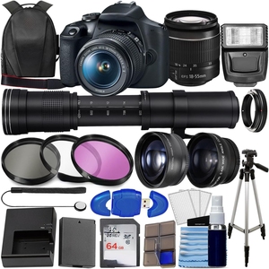 Cámara DSLR T7, Kit de 2 Lentes Negras, Incluye Lente de 18-55 mm y 75-300 mm, Personalización - Product Image 1