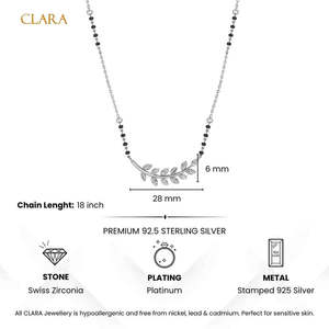 Compre un Mangalsutra de Plata Pura con Baño de Oro, Cadena de Perlas y Diamantes, Estilo Étnico Religioso, Regalo Perfecto para su Esposa - Product Image 6