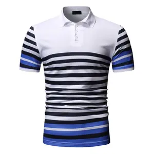 Custom Fashion Korte Mouw Poloshirts Katoen Goedkope Gratis Verzending Effen Kleur Patchwork Poloshirts Te Koop