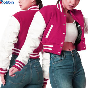 BOBBIN INDUSTRIES Meilleure variété de vestes universitaires courtes pour femmes, élégantes, à manches longues, décontractées, tendance, couleur personnalisée - Product Image 5