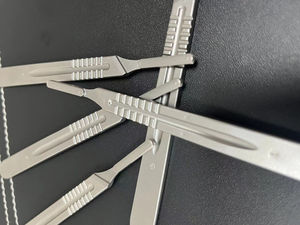 QNQ Micro cuchillas manijas redondas de bisturí de acero inoxidable Dental titanio mango de bisturí quirúrgico equipo médico - Product Image 5