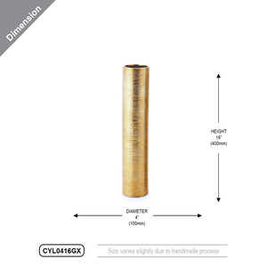CYL0416GX - เซรามิกทรงกระบอกสีทองแบบมีลาย - 4x16 - Product Image 6