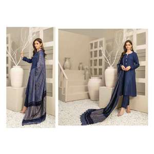 Le plus récent designer pour femmes en cuir véritable shalwar kameez pakistanais Salwar kameez en cuir véritable tissu pêche - Product Image 6