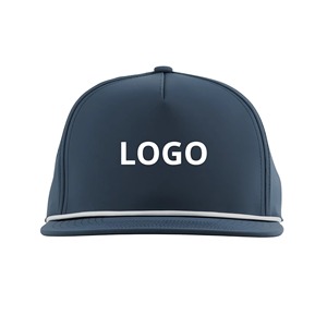 Gorra de Golf de ala plana blanca con estilo con agujeros cortados con láser y logotipo bordado con ajuste de cuerda Sombrero de 5 paneles para deportes de verano y ropa de equipo - Product Image 3