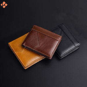 Cartera de cuero PU minimalista para hombre, diseño de rayas cortas recién llegado con cierre abierto y forro de poliéster - Product Image 3