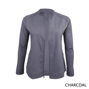 Venta caliente logotipo personalizado con cuello en V Scrub chaqueta ecológica uniforme médico Hospital enfermería Venta caliente personalizado Spandex Material - Product Image 4