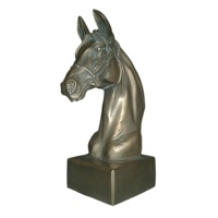Sculpture décorative de statue de dessus de table de tête de cheval