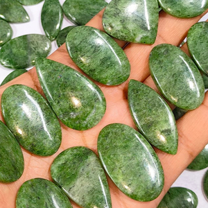 Nueva Llegada 2023, Cabujón de Fuchsite Brasileño, Gema Suelta Verde Semipreciosa de Alta Calidad de 20-55 mm para Joyería - Product Image 1
