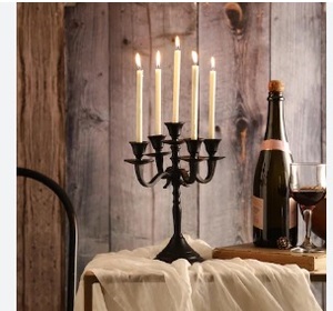 Candelabre en métal doré brillant, design personnalisé, haute qualité, fait main, durable, décoration pour la maison, événements, mariages et Noël - Product Image 3