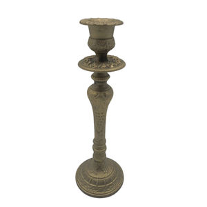 Portavelas de aluminio, soporte de vela de Color latón ahumado de diseño moderno para Decoración de mesa y hogar - Product Image 1