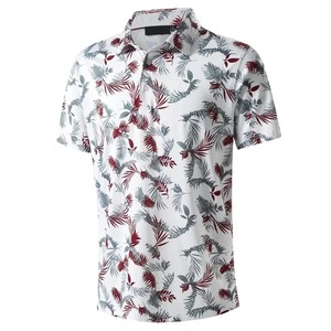 Polo informal con estampado 3D de hoja de árbol de flores para hombre, camiseta de manga corta de gran tamaño para vacaciones, camisetas de tendencia de verano - Product Image 5