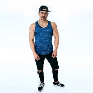 Camiseta sin mangas informal para gimnasio y fitness para hombre, chaleco con tirantes de culturismo con estampado de sublimación para entrenamiento y correr - Product Image 3