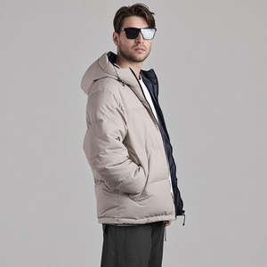 Veste d'extérieur légère pour homme |   Manteau matelassé chaud et pliable |   Vêtement d'extérieur d'hiver solide, imperméable et coupe-vent 2026 - Product Image 3