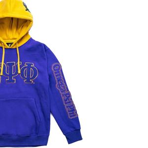 Noir Orange Sororités pull à capuche Université Logo porter 100% coton imprimé motif anti-rétrécissement tricoté polaire 340g automne - Product Image 4