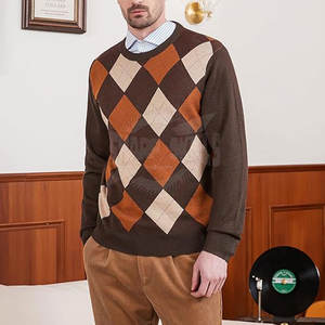 Prix de gros, qualité supérieure, pulls pour hommes en coton/laine tissés respirants, couleur et logo personnalisés, pour l'hiver - Product Image 2