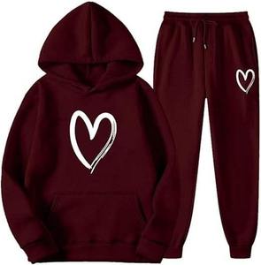 New Arrival <b>Women's</b> 100% Cotton Track Suit Custom Casual Street Wear Hooded Collar Adult Customizable Plain Color <b>Sweat</b> Suit - Product Image 1