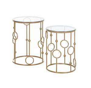 Lot de 2 tables d'appoint classiques au design attrayant pour le bureau, l'école et le salon. - Product Image 1
