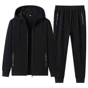 High Quality Winter Lightweight Hooded Casual Solid Pattern Men Tracksuit with Breathable Quick Dry Fabric Custom Design - Product Image 4