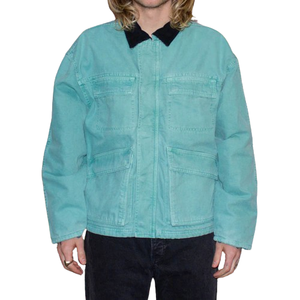 Chaqueta de lona de alta calidad OEM, diseño personalizado, chaquetas de trabajo con cremallera, chaqueta de diseñador de talla grande para hombre - Product Image 3