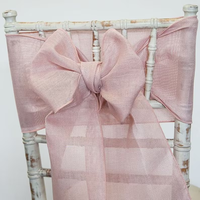 Couverture de chaise personnalisée ceinture lieu de mariage événement Chiavari chaise décor rustique lin ceinture arc