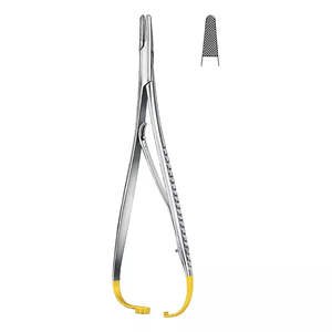 Meilleurs instruments chirurgicaux dentaires manuels, porte-aiguille TC Mathieu, pointe en carbure de tungstène, forceps en acier inoxydable, certifié CE - Product Image 2