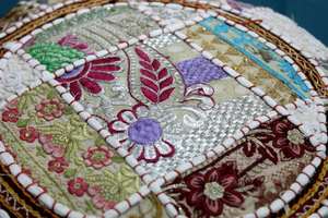 Grand coussin de méditation Foor | Housse de coussin de sol ronde Boho Hippie Decor - Product Image 4