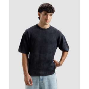 เสื้อยืดทรงสลิมฟิตแบบพื้นฐาน ผ้าถักเนื้อหนา พิมพ์ลายสกรีน ดีไซน์เนอร์ เสื้อยืดโอเวอร์ไซส์ สีพื้น - Product Image 6