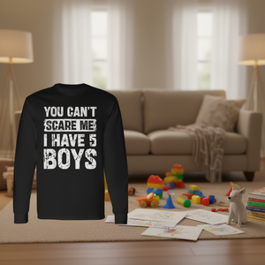 Camiseta Familiar de Manga Larga, No Me Puedes Asustar, Tengo Cinco Hijos - Artículo Promocional - Product Image 3