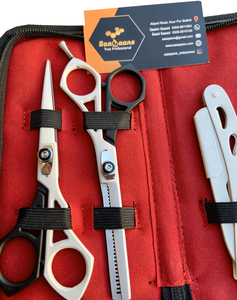 ชุดกรรไกรตัดผมขนาด6นิ้วคุณภาพสูงกรรไกรคุณภาพสูงทนทานใช้งานได้ยาวนานรวมถึงการปรับความตึงของกรรไกรผอมบาง - Product Image 2