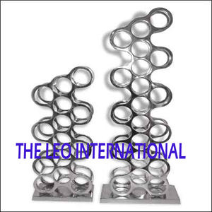 Sculpture en métal en forme de flèches en acier, finition or et argent, style Art déco, décoration d'intérieur - Product Image 6